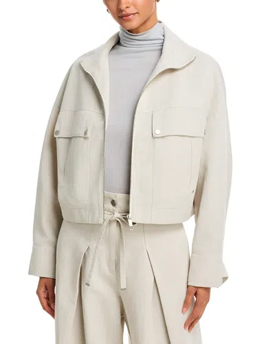 Hugo Boss Jamoura Linen-blend Jacket In Multi