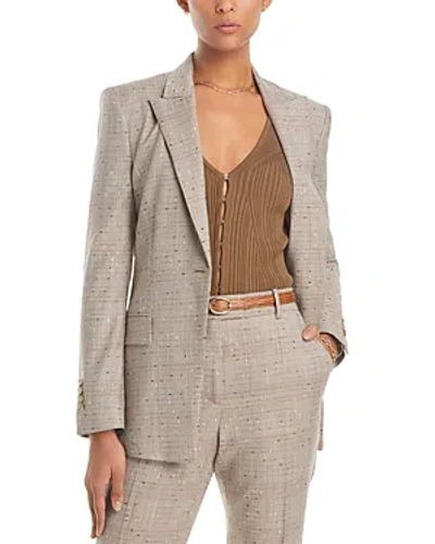 Hugo Boss Janeri Blazer In Dark Clay Slub