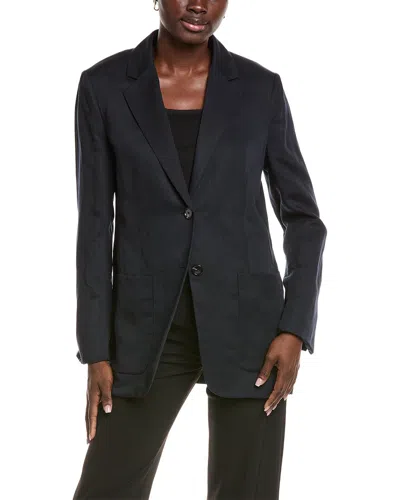 Hugo Boss Janika Linen-blend Blazer In Black