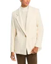 Hugo Boss Boss Janka Ribbed Jacket In Soft Cream