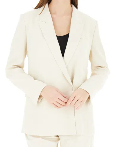 Hugo Boss Janka Db3 Peaked Lapels Snap Jacket In Neutral