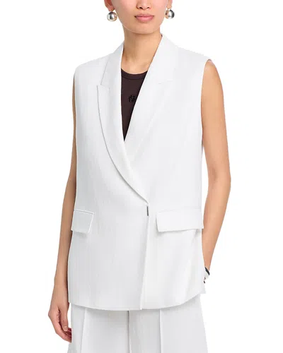 Hugo Boss Boss Jankania Linen Blend Vest In White