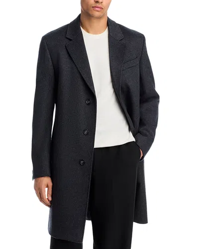 Hugo Boss Jared Wool & Cashmere Regular Fit Topcoat In Black