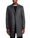 Hugo Boss Jared Wool & Cashmere Regular Fit Topcoat In Medium Grey