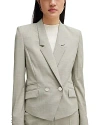 Hugo Boss Regular-fit Jacket In Virgin Wool In Light Beige