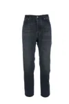 Hugo Boss Logo-patch Tapered Jeans In Black