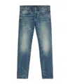 Hugo Boss Mens Medium Blue Beckham X Boss Slim-leg Mid-rise Stretch-denim Jeans In Blue