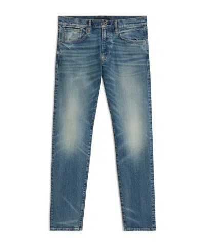 HUGO BOSS X DAVID BECKHAM LIGHT-WASH STRAIGHT-LEG JEANS
