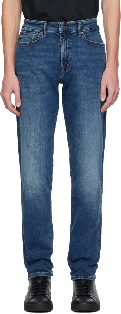 Hugo Boss Jeans With Belt Loops In Blue