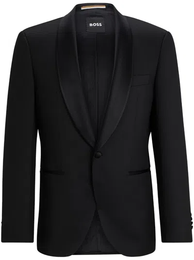 Hugo Boss Jeckson Shawl-lapels Blazer In Black