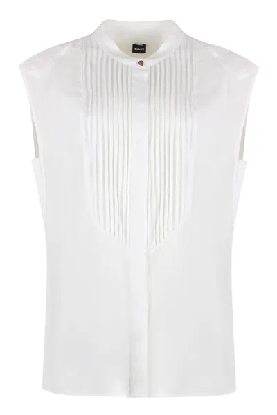 Hugo Boss Jersey Blouse In White