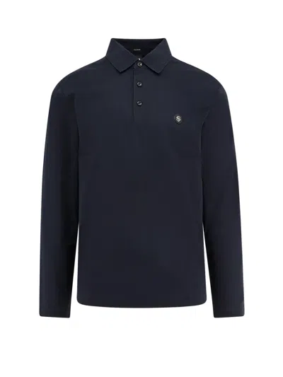 Hugo Boss Jersey Cotton Polo Shirt In Blue