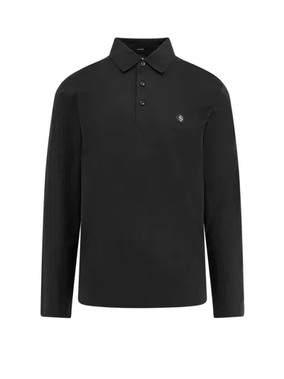Hugo Boss Jersey Cotton Polo Shirt In Black