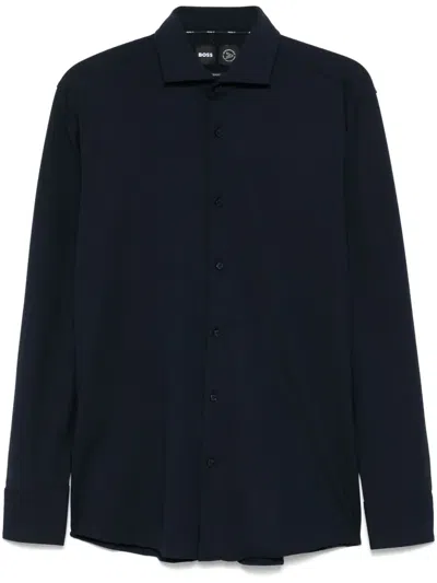 Hugo Boss Jersey Shirt In Blue
