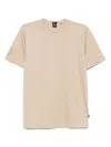 Hugo Boss Embossed-logo T-shirt In Neutrals