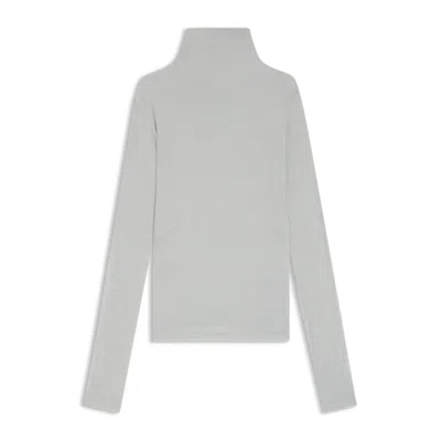 Hugo Boss Jersey Top With High Neckline In Gray