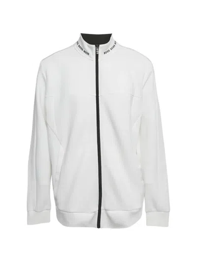 Pre-owned Hugo Boss Jersey Zip Jacket In White