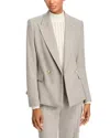 Hugo Boss Jia Blazer In Beige Melange Flannel
