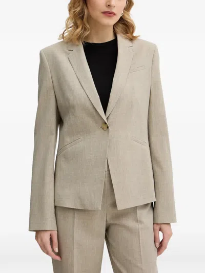 Hugo Boss Jia Blazer In Neutral