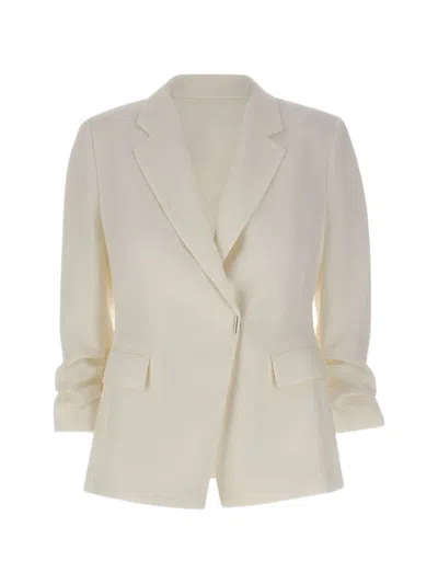 Hugo Boss Jia Double-breasted Blazer In Neutral