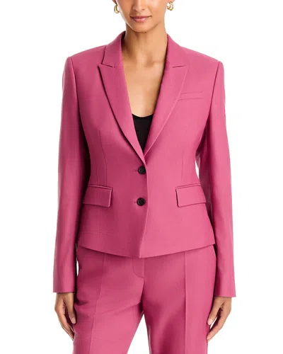 Hugo Boss Jia Single Breasted Blazer In Pink