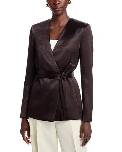 Hugo Boss Jia Wrap Blazer - Exclusive In Brown