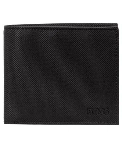 Hugo Boss Jinko Evo Bifold Faux Leather Wallet In Black