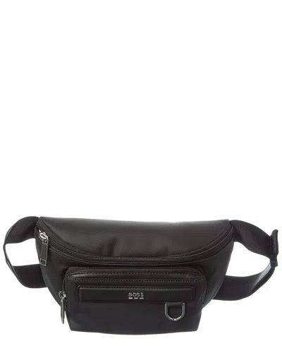 Hugo Boss Jinko Evo Leather Bumbag In Black