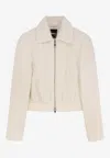 Hugo Boss Jocalen Wool-blend Jacket In White
