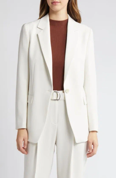 Hugo Boss Jocaluah One-button Blazer In Soft Cream