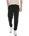 Hugo Boss Waffle Cotton-blend Pajama Bottoms With Logo Embroidery In Black