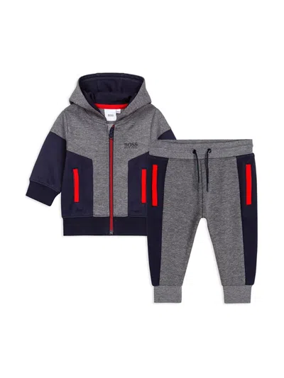 Hugo Boss Kids' Jogging Outfit In Grey