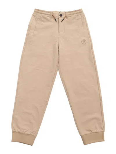 Hugo Boss Kids' Jogging Pants In Beige