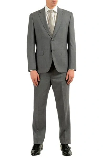 Pre-owned Hugo Boss "johnston3/lenon1" Men's 100% Wool Gray Two Button Suit