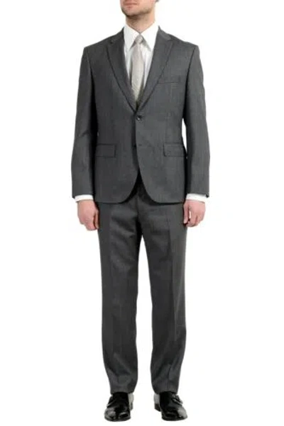 Pre-owned Hugo Boss "johnstons3/lenon1" Men's 100% Wool Gray Two Button Suit