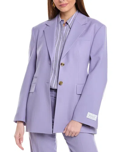 Hugo Boss Jokela Wool Jacket In Purple