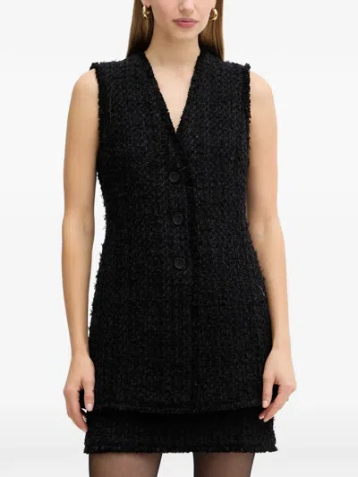 Hugo Boss Jokilana Tweed Blazer In Black