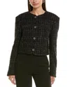 Hugo Boss Jolena Wool-blend Jacket In Black