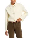 Hugo Boss Boss Joliane Chevron Stripe Wool Blend Jacket In Soft Cream