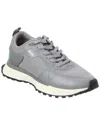 Hugo Boss Grey Low-profile Sneakers With Lace-up Detailing In Gray