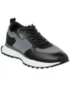 Hugo Boss Boss Jonah Run Black Mesh Sneaker In Gray