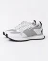Hugo Boss Jonah Mixed-material Trainers With Mesh Details And Branding Uk8 Eu42 In Gray