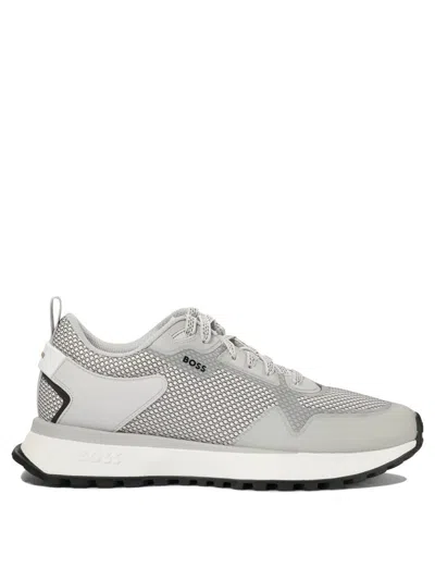 Hugo Boss Boss Jonah Fabric Low-top Sneakers In Grey