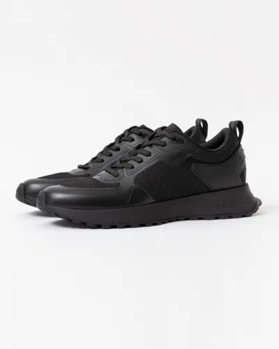 Hugo Boss Jonah Trainers With Mesh Details In Black