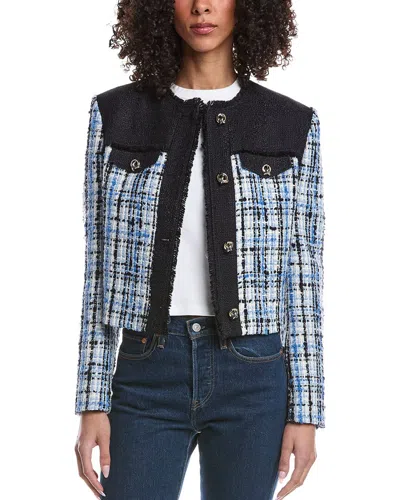 Hugo Boss Josola Tweed Jacket In Blue