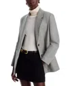 Hugo Boss Jovana Notched Lapel Blazer In Silver