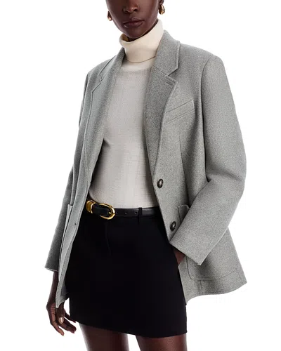 Hugo Boss Jovana Notched Lapel Blazer In Silver