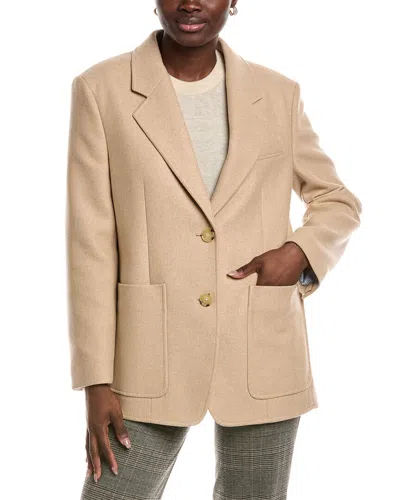 Hugo Boss Jovana Wool-blend Coat In Brown