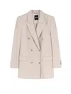 Hugo Boss Wool Blend Blazer Peak Lapel In Neutral