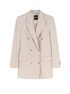 Hugo Boss Wool Blend Blazer Peak Lapel In White